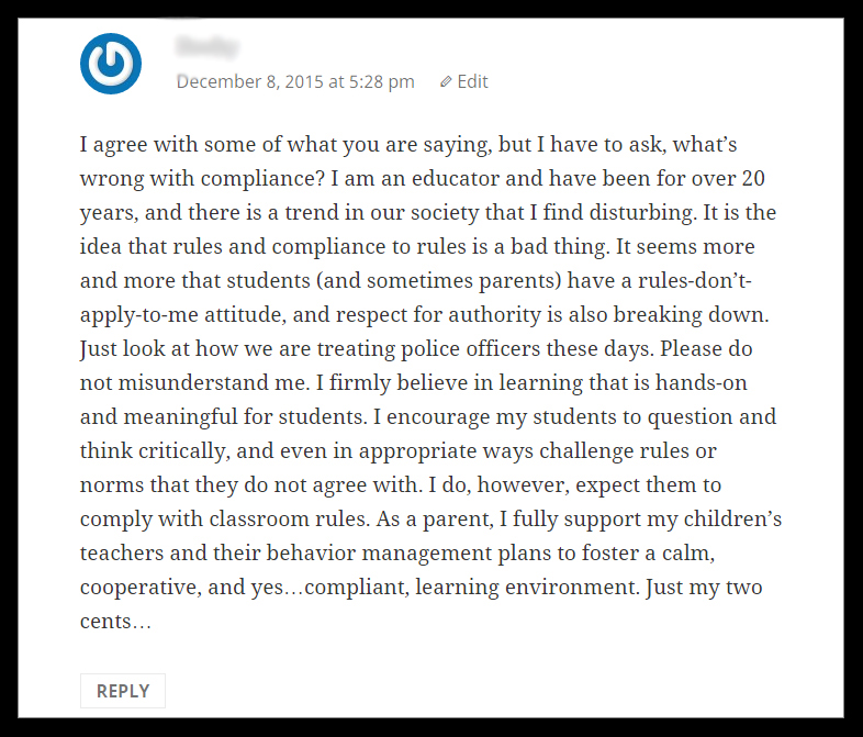 Compliance Comment