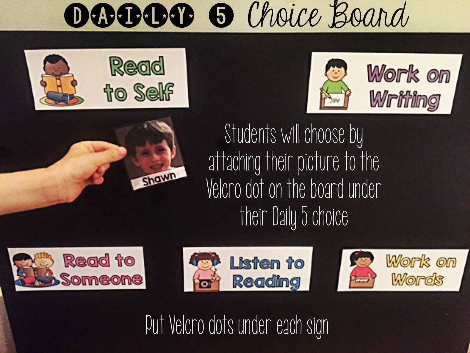Daily 5 choice board
